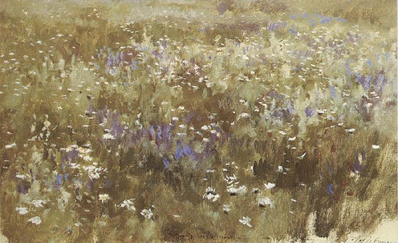 Levitan, Isaak Bluhende meadow Germany oil painting art
